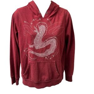 Her Universe Studio Ghibli Spirited Away Haku Girls Maroon Hoodie SM VTG